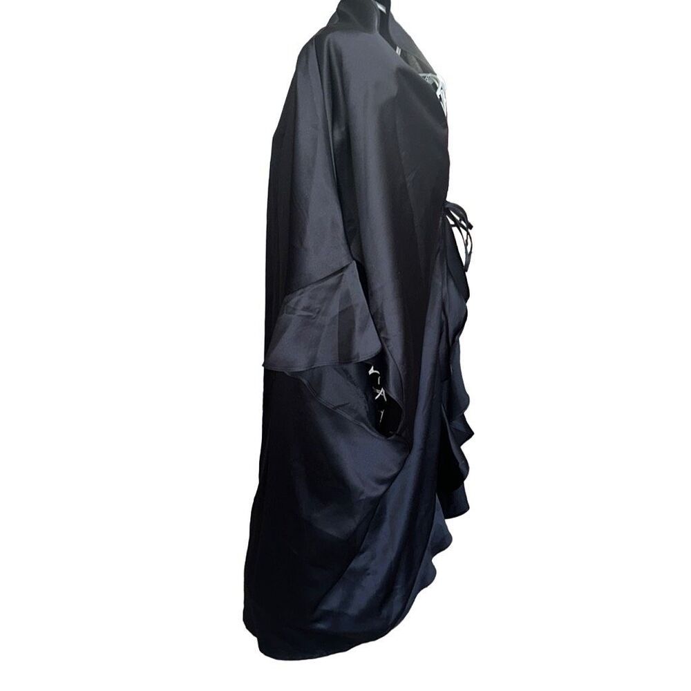 NWT Victoria’s Secret Sexy Black Satin Lingerie Robe | One Size - Picture 6 of 7